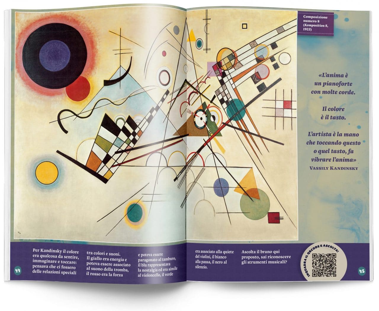 Kandinsky album Argonauta pagina doppia con figurine