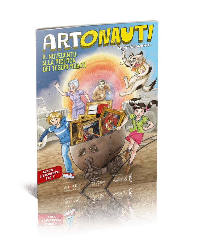 In questo episodio della collana di album di figurine dedicata alla storia dell’arte i protagonisti Ale, Morgana e Argo, accompagnati dalla nonna Artemisia e da uno strampalato gatto, salveranno i quadri dei più grandi Maestri del Novecento.