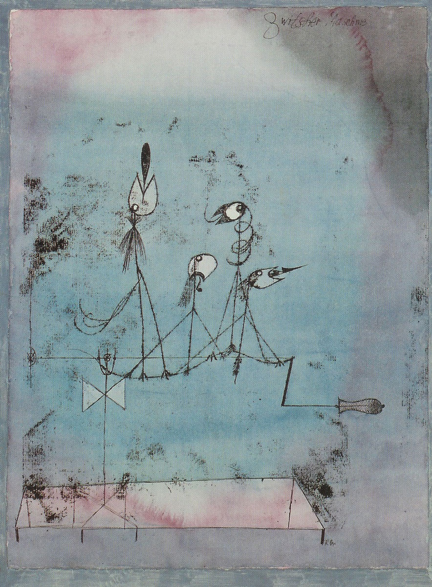 "Macchina cinguettante", opera di Paul Klee del 1922