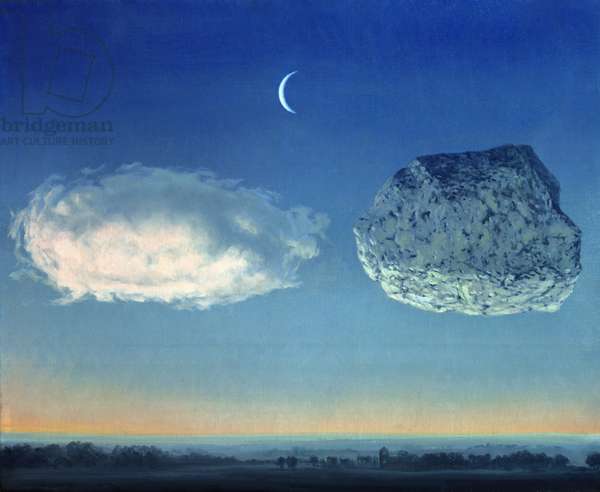 XIR161747 The Battle of Argonne, 1959 (oil on canvas) by Magritte, Rene (1898-1967); 50x61 cm; Private Collection. Please note: The artwork in this photograph is in copyright. It is your responsibility to ensure this additional copyright is cleared prior to use through the appropriate national collecting society: DACS (UK), ADAGP (France), ARS (USA), SAIE (Italy), VG Bild-Kunst (Germany) or the sister society in your territory.