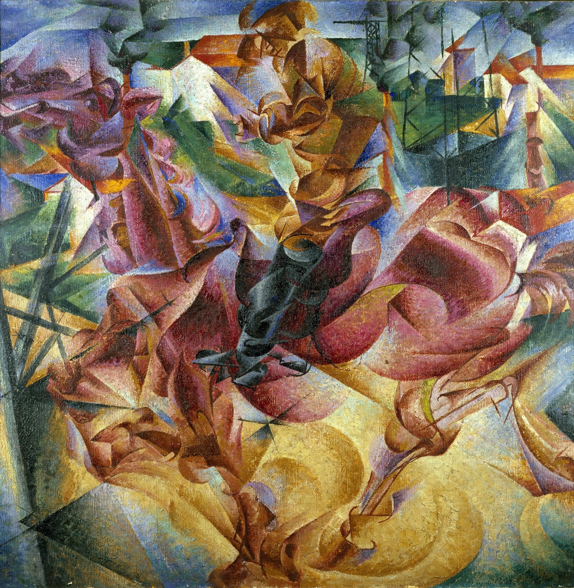 Elasticità, opera di Umberto Boccioni del 1912