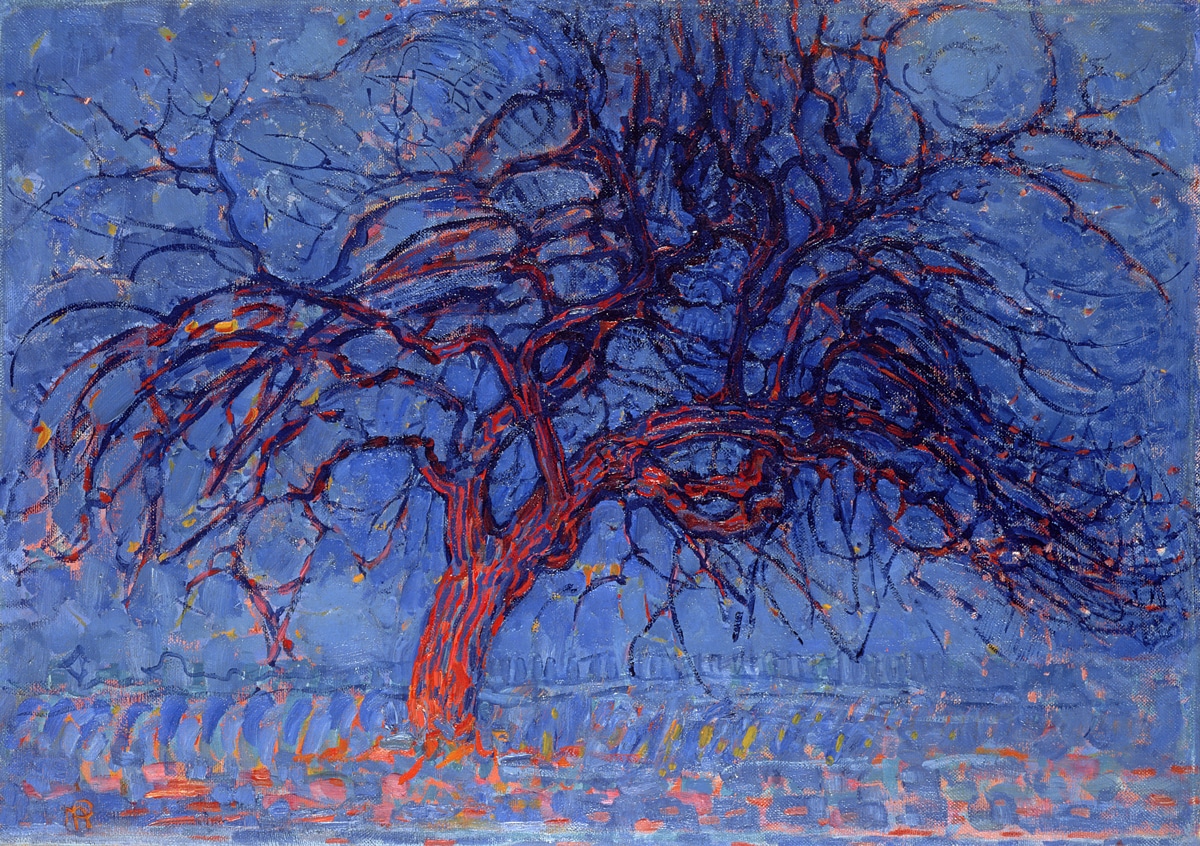 Sera: albero rosso, opera di Mondrian del 1908-1910