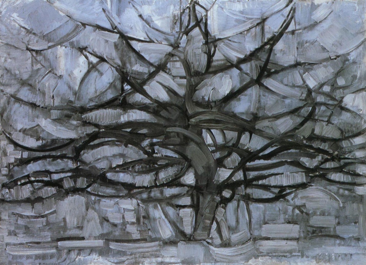 Albero grigio. opera di Mondrian del 1911